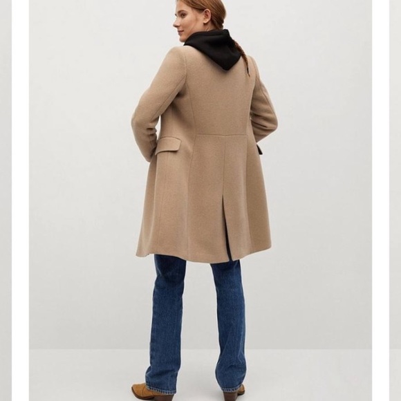 🌹SOLD🌹 MANGO Wool Tan Beige Coat NWOT - Picture 3 of 13